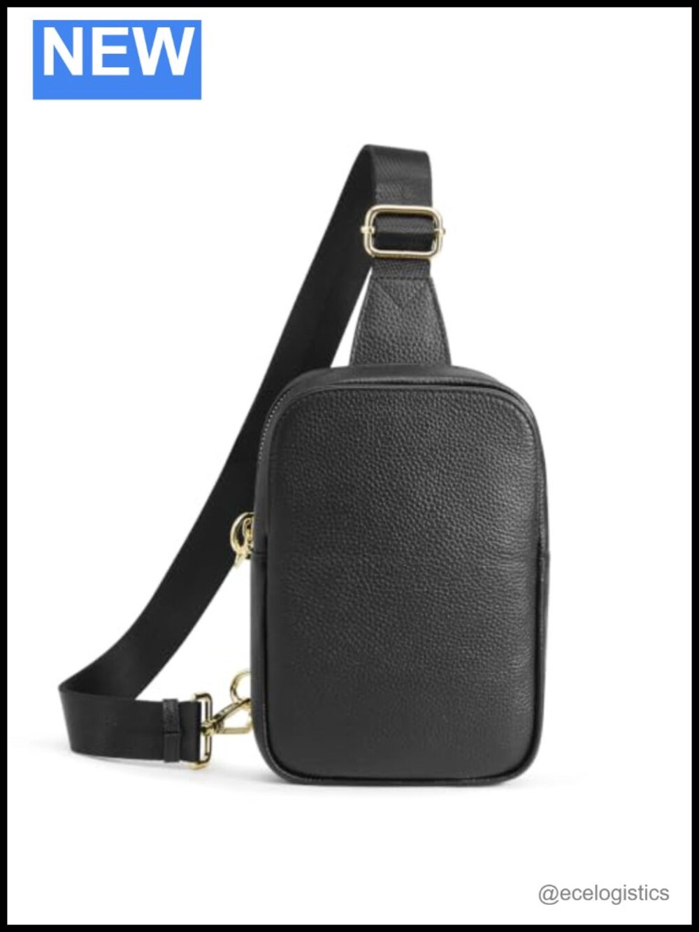 Genuine Leather Sling Bag Women Crossbody RFID Blocking Anti-theft Adjustable